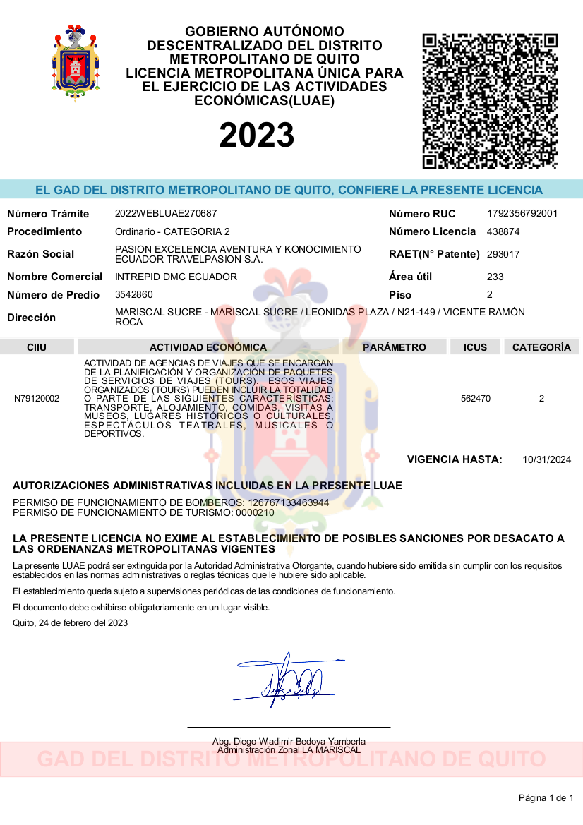 Licencia LUAE